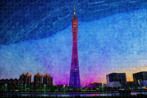 China Canton Tower Guangzhou Jigsaw Puzzle Wooden 1000 Piece