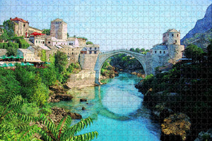 Old Bridge Mostar Bosnia Jigsaw Puzzle Wooden 1000 Piece