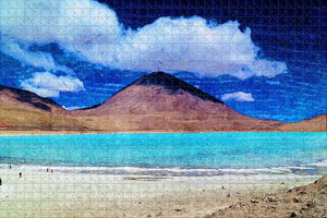 Chile Volcano Salt Lake Atacama Desert Jigsaw Puzzle Wooden 1000 Piece