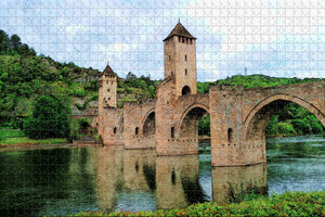 France Ahors Bridge Jigsaw Puzzle Wooden 1000 Piece