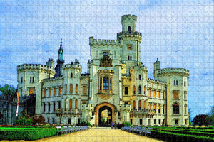 Czech Ceske Budejovice Hluboka Castle Jigsaw Puzzle Wooden 1000 Piece