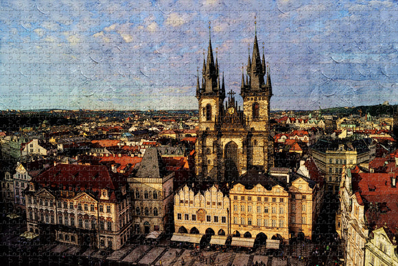 Czech Church of Our Lady Before Tyn Prague Jigsaw Puzzle Wooden 1000 Piece