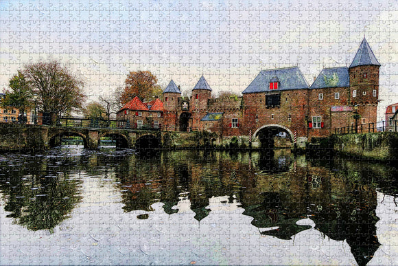 Holland Coupling Port Amersfoort Jigsaw Puzzle Wooden 1000 Piece