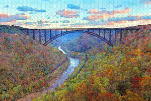 Fayetteville New River Gorge Bridge West Virginia USA Jigsaw Puzzle Wooden 1000 Piece