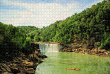 America USA Usa America Kentucky Waterfall Cumberland Jigsaw Puzzle Wooden 1000 Piece