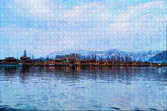 India Dal Lake Srinagar Jigsaw Puzzle Wooden 1000 Piece