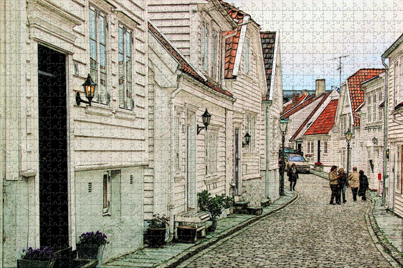 Norway Gamle Stavanger Jigsaw Puzzle Wooden 1000 Piece