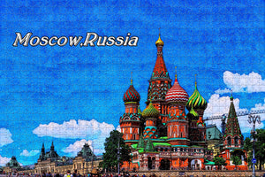 Russia Moscow St Basile Red Square Jigsaw Puzzle Wooden 1000 Piece