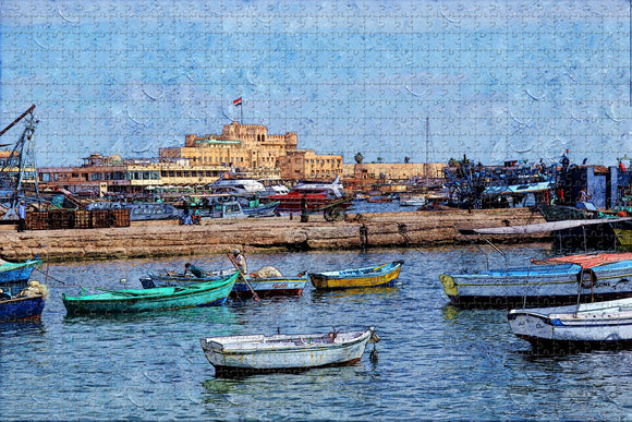 Egypt Fort Qaitbery Alexandria Jigsaw Puzzle Wooden 1000 Piece