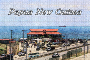 Papua New Guinea Fish Market Jigsaw Puzzle Wooden 1000 Piece