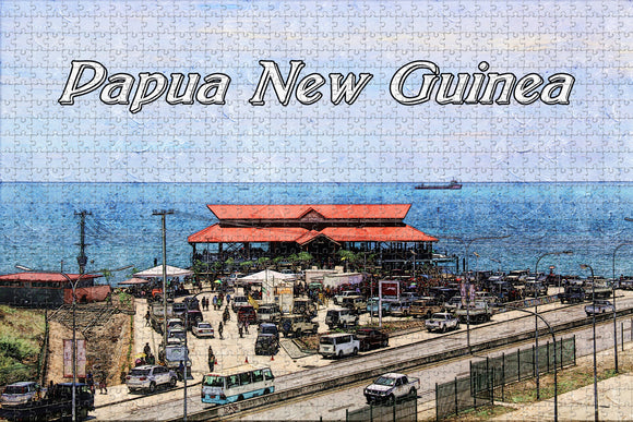 Papua New Guinea Fish Market Jigsaw Puzzle Wooden 1000 Piece