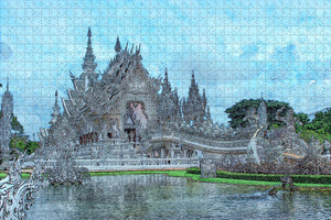 Thailand White Temple Chiang Rai Jigsaw Puzzle Wooden 1000 Piece