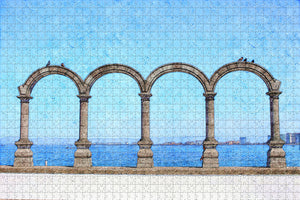 Mexico Malecon Boardwalk Puerto Vallarta Jigsaw Puzzle Wooden 1000 Piece