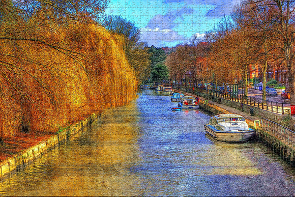 UK England Norwich Canal Jigsaw Puzzle Wooden 1000 Piece