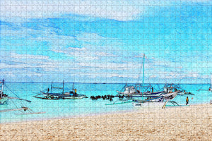 Philippines Puka Beach Boracay Jigsaw Puzzle Wooden 1000 Piece