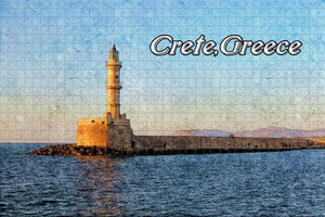 Greece Chania Venetian Lighthouse Chania Crete Jigsaw Puzzle Wooden 1000 Piece