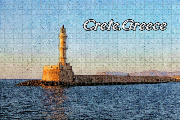 Greece Chania Venetian Lighthouse Chania Crete Jigsaw Puzzle Wooden 1000 Piece