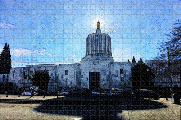 Oregon State Capitol Salem USA Jigsaw Puzzle Wooden 1000 Piece