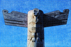 Canada Totem Pole Vancouver Island Jigsaw Puzzle Wooden 1000 Piece