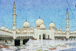 UAE Sheikh Zayed Grand Mosque Abu Dhabi Jigsaw Puzzle Wooden 1000 Piece