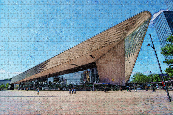 Holland Rotterdam Centraal Station Jigsaw Puzzle Wooden 1000 Piece