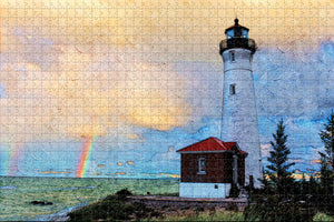 Lighthouse Crisp Point USA Jigsaw Puzzle Wooden 1000 Piece