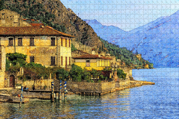 Italy Brescia Limone Garda Jigsaw Puzzle Wooden 1000 Piece