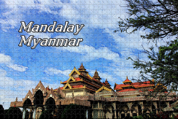 Mandalay Palace Myanmar Jigsaw Puzzle Wooden 1000 Piece