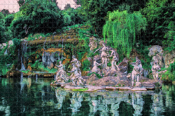 Italy Royal Palace River Caserta Jigsaw Puzzle Wooden 1000 Piece