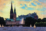 Germany Alster Lake Hamburg Jigsaw Puzzle Wooden 1000 Piece