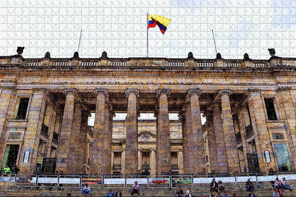 Colombia Bolivar Square Bogota Jigsaw Puzzle Wooden 1000 Piece