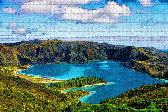 Portugal Sao Miguel Jigsaw Puzzle Wooden 1000 Piece