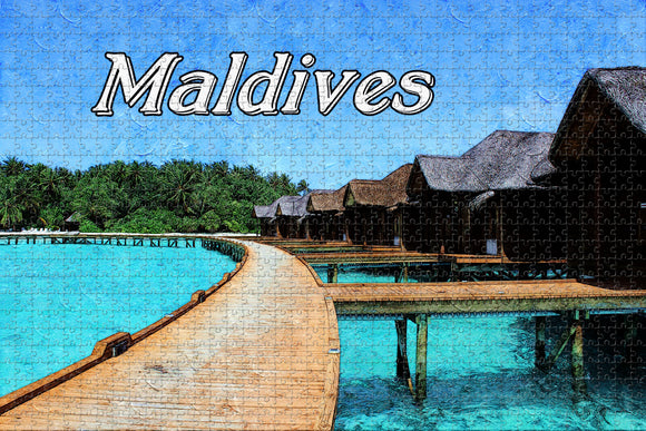 Maldives Jigsaw Puzzle Wooden 1000 Piece