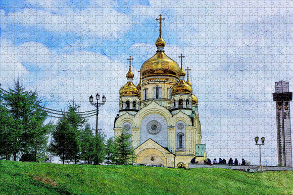 Russia Spaso-Preobrazhensky Cathedral Yaroslavl Jigsaw Puzzle Wooden 1000 Piece