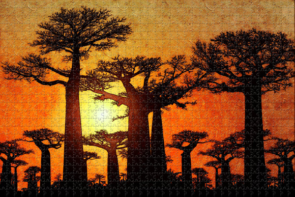 Avenue of the Baobabs Morondava Madagascar Jigsaw Puzzle Wooden 1000 Piece