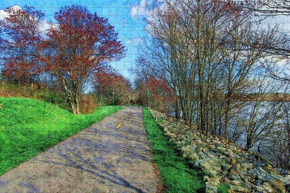 Westport Massachusetts Bicycle Path USA Jigsaw Puzzle Wooden 1000 Piece