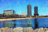 Spain Barceloneta Beach Barcelona Jigsaw Puzzle Wooden 1000 Piece