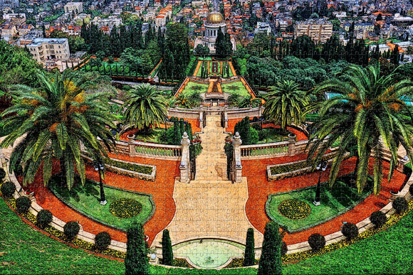 Israel The Baha'i Gardens Haifa Jigsaw Puzzle Wooden 1000 Piece