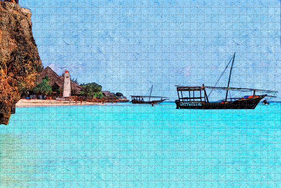 Nakupenda Beach Zanzibar Tanzania Jigsaw Puzzle Wooden 1000 Piece