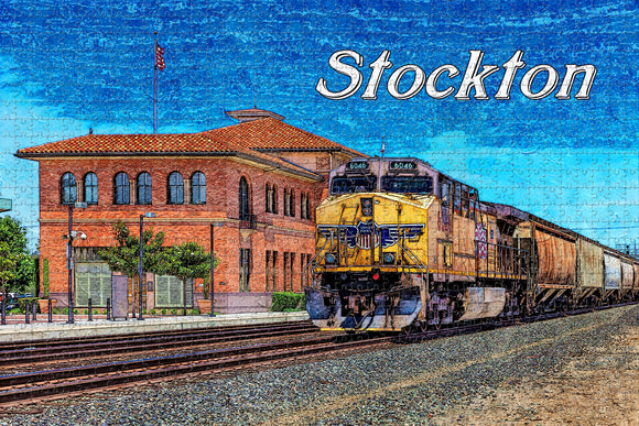 USA America Stockton California Jigsaw Puzzle Wooden 1000 Piece