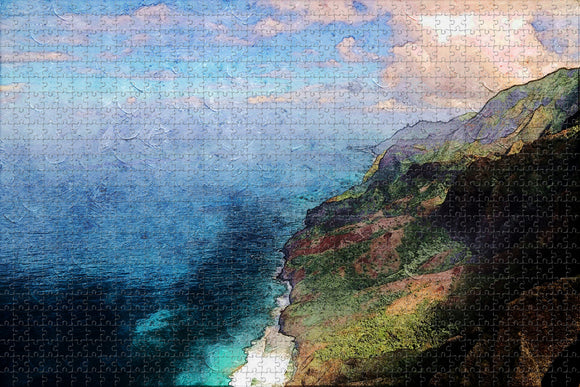 Wainiha Kauai  Na Pali Coast Hawaii USA Jigsaw Puzzle Wooden 1000 Piece