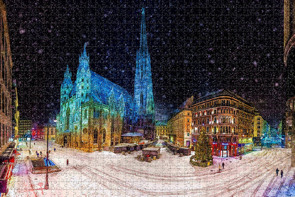 Austria Vienna St Stephan's Cathedral Jigsaw Puzzle Wooden 1000 Piece