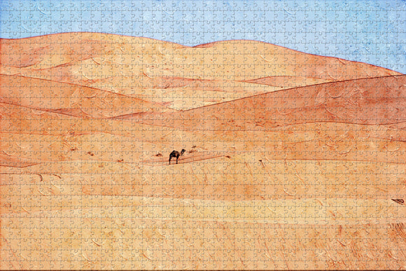 Morocco Desert Sand Dunes Camel Jigsaw Puzzle Wooden 1000 Piece