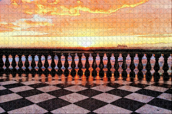 Italy Terrazza Mascagni Livorno Jigsaw Puzzle Wooden 1000 Piece