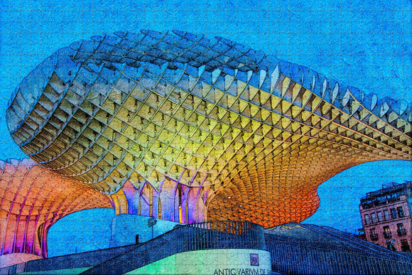 Spain Metropol Parasol Seville Jigsaw Puzzle Wooden 1000 Piece