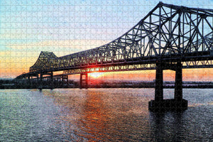 Natchez Mississippi River USA Jigsaw Puzzle Wooden 1000 Piece