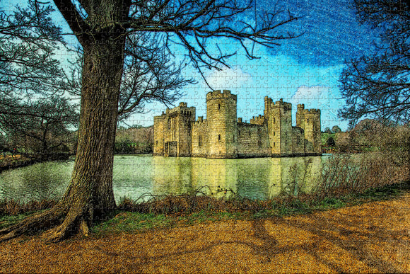 UK England Bodiam Castle East Sussex Jigsaw Puzzle Wooden 1000 Piece