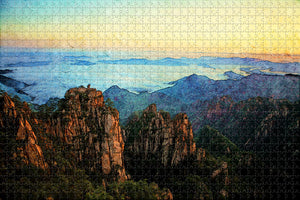 China Anhui Huangshan Jigsaw Puzzle Wooden 1000 Piece