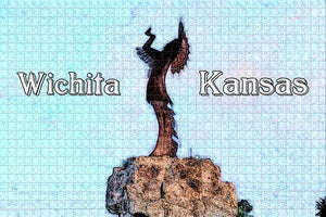 USA America The Keeper of the Plains Wichita Jigsaw Puzzle Wooden 1000 Piece