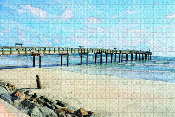 Saint Augustine Beach USA Jigsaw Puzzle Wooden 1000 Piece